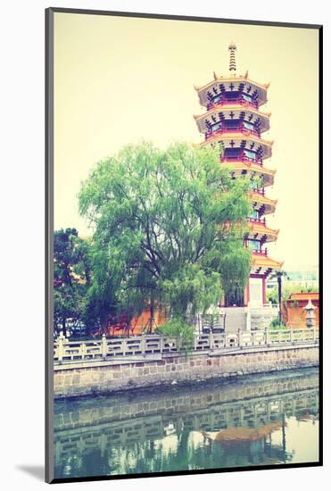 Pagoda in Shanghai, China. Instagram Style Filtred Image-Zoom-zoom-Mounted Photographic Print