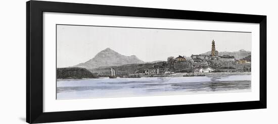 Pagoda Island in the River Min. the Anchorage for Large Boats at Foochow. 1884-null-Framed Giclee Print