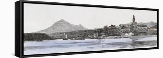 Pagoda Island in the River Min. the Anchorage for Large Boats at Foochow. 1884-null-Framed Stretched Canvas