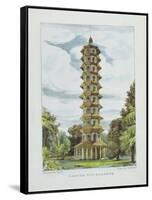 Pagoda, Kew Gardens, Plate 9 from 'Kew Gardens: a Series of Twenty-Four Drawings on Stone'-George Ernest Papendiek-Framed Stretched Canvas