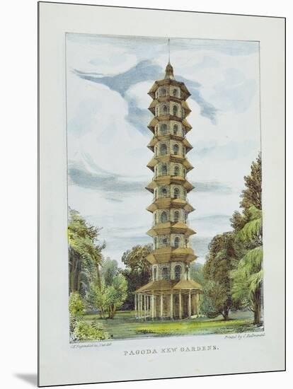 Pagoda, Kew Gardens, Plate 9 from 'Kew Gardens: a Series of Twenty-Four Drawings on Stone'-George Ernest Papendiek-Mounted Giclee Print