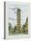 Pagoda, Kew Gardens, Plate 9 from 'Kew Gardens: a Series of Twenty-Four Drawings on Stone'-George Ernest Papendiek-Stretched Canvas