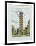 Pagoda, Kew Gardens, Plate 9 from 'Kew Gardens: a Series of Twenty-Four Drawings on Stone'-George Ernest Papendiek-Framed Giclee Print
