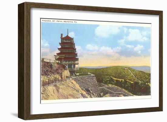 Pagoda, Mt. Penn, Reading, Pennsylvania-null-Framed Art Print