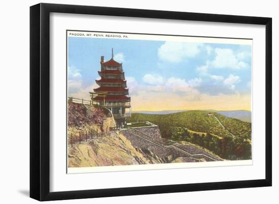 Pagoda, Mt. Penn, Reading, Pennsylvania-null-Framed Art Print