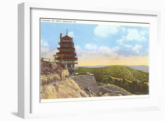 Pagoda, Mt. Penn, Reading, Pennsylvania-null-Framed Art Print