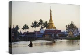 Pagoda, Nampan Village, Inle Lake, Shan State, Myanmar (Burma), Asia-Tuul-Stretched Canvas