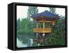 Pagoda Next to Lake and Park, Kyongju, South Korea-Dennis Flaherty-Framed Stretched Canvas