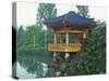 Pagoda Next to Lake and Park, Kyongju, South Korea-Dennis Flaherty-Stretched Canvas