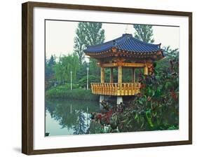 Pagoda Next to Lake and Park, Kyongju, South Korea-Dennis Flaherty-Framed Photographic Print