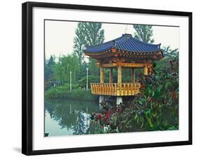 Pagoda Next to Lake and Park, Kyongju, South Korea-Dennis Flaherty-Framed Photographic Print