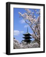 Pagoda of Ninnaji Temple and Cherry Blossoms-null-Framed Photographic Print