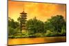 Pagoda of the Chinese Gardens in Singapore-Ben Heys-Mounted Photographic Print