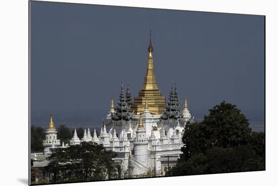 Pagoda on the Hill, Sagaing, Myanmar-null-Mounted Giclee Print