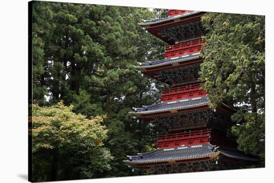 Pagoda outside the Tokugawa Mausoleum, Nikko, UNESCO World Heritage Site, Honshu, Japan, Asia-David Pickford-Stretched Canvas