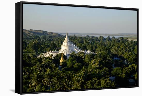 Pagoda (Paya) of Hsinbyume, Dated 19th Century, Mingun, around Mandalay, Myanmar (Burma), Asia-Nathalie Cuvelier-Framed Stretched Canvas