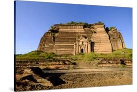 Pagoda (Paya) of Mingun Dated 19th Century, Mingun, around Mandalay, Myanmar (Burma), Asia-Nathalie Cuvelier-Stretched Canvas