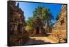 Pagoda ruins at Maha Nanda Kantha Monastery, Hsipaw, Shan State, Myanmar (Burma)-Jan Miracky-Framed Stretched Canvas