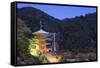 Pagoda, Shinto Shrine, Nachi No Taki Waterfall, Wakayama Prefecture, Honshu, Japan, Asia-Christian Kober-Framed Stretched Canvas