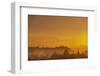 Pagoda spires at sunset, Mrauk U, Rakhine State, Myanmar (Burma)-Brian Graney-Framed Photographic Print