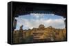 Pagodas and Jingshan Hill, Beijing, China, Asia-Andy Brandl-Framed Stretched Canvas