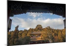 Pagodas and Jingshan Hill, Beijing, China, Asia-Andy Brandl-Mounted Photographic Print