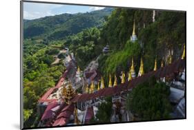 Pagodas and Stairs Leading to Pindaya Cave, Shan State, Myanmar-Keren Su-Mounted Photographic Print