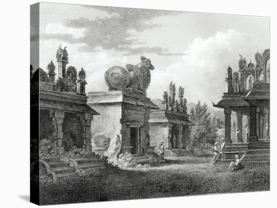 Pagodas at Calicut, Engraved by W. Angus-Henry Salt-Stretched Canvas