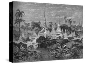 'Pagodas, near Pegu', c1880-Joseph Swain-Stretched Canvas