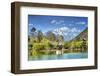 Pagodas with Yu Long Xue Shan (Jade Dragon Snow Mountain) in Jade Spring Park in Spring-Andreas Brandl-Framed Photographic Print