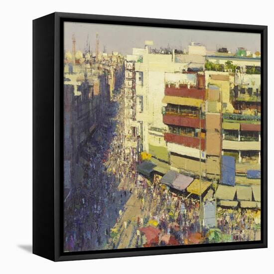 Paharganj Bazaar, Delhi, 2017-Andrew Gifford-Framed Stretched Canvas