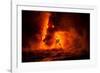 Pahoehoe lava flowing from Kilauea-David Fleetham-Framed Photographic Print