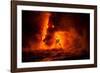 Pahoehoe lava flowing from Kilauea-David Fleetham-Framed Photographic Print