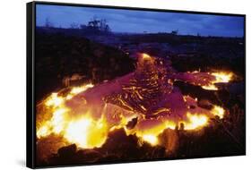 Pahoehoe Lava from Kilauea-Paul Souders-Framed Stretched Canvas