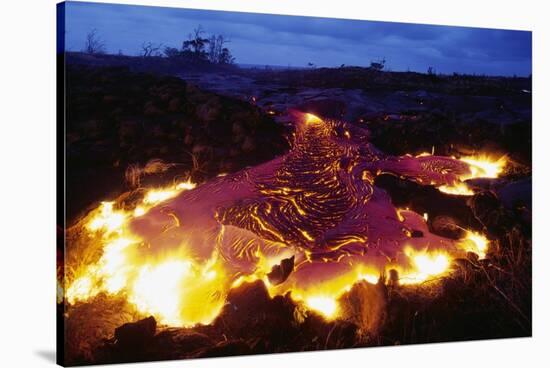 Pahoehoe Lava from Kilauea-Paul Souders-Stretched Canvas