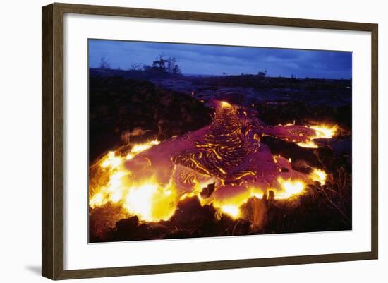 Pahoehoe Lava from Kilauea-Paul Souders-Framed Photographic Print