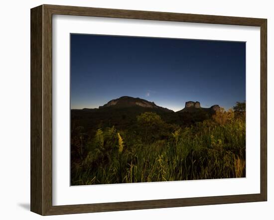 Pai Inacio in Chapada Diamantinas National Park at Night-Alex Saberi-Framed Photographic Print