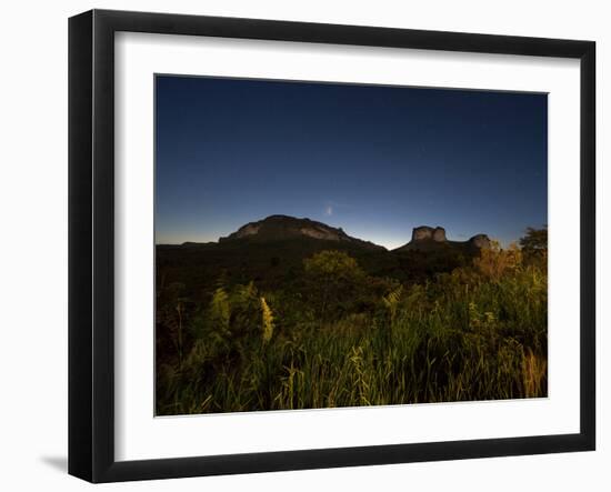 Pai Inacio in Chapada Diamantinas National Park at Night-Alex Saberi-Framed Photographic Print