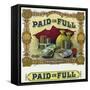 Paid in Full Brand Cigar Inner Box Label-Lantern Press-Framed Stretched Canvas