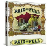 Paid in Full Brand Cigar Inner Box Label-Lantern Press-Stretched Canvas