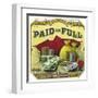 Paid in Full Brand Cigar Outer Box Label-Lantern Press-Framed Art Print