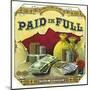 Paid in Full Brand Cigar Outer Box Label-Lantern Press-Mounted Art Print