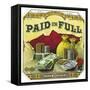 Paid in Full Brand Cigar Outer Box Label-Lantern Press-Framed Stretched Canvas