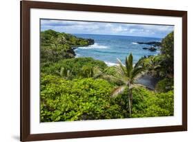 Pailoa Beach at the Waianapanapa State Park Along the Road to Hana-Michael Runkel-Framed Photographic Print