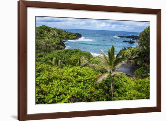 Pailoa Beach at the Waianapanapa State Park Along the Road to Hana-Michael Runkel-Framed Photographic Print