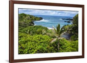 Pailoa Beach at the Waianapanapa State Park Along the Road to Hana-Michael Runkel-Framed Photographic Print