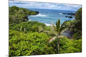 Pailoa Beach at the Waianapanapa State Park Along the Road to Hana-Michael Runkel-Mounted Photographic Print