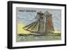 Paimpol Schooner, Breton Cod Fishing Boat, 19th Century-null-Framed Giclee Print