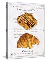 Pain au Chocolat et Croissant-Ginny Joyner-Stretched Canvas