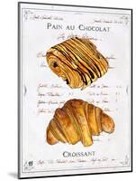 Pain au Chocolat et Croissant-Ginny Joyner-Mounted Art Print